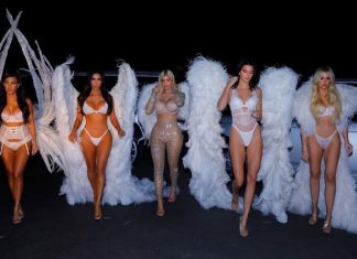 Словно ангелы: семья Кардашьян прогулялась в нижнем белье