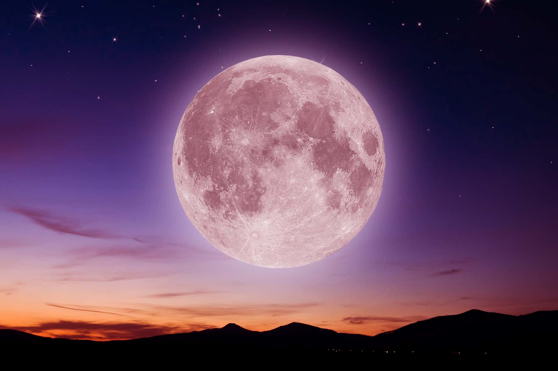 Новолуние для знаков зодиака. Луна. Полнолуние. Большая Луна. Розовая Луна.