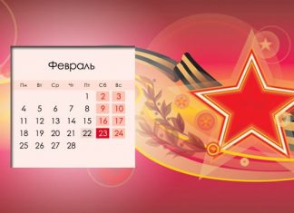 Как отдыхаем на 23 февраля 2019 года в России