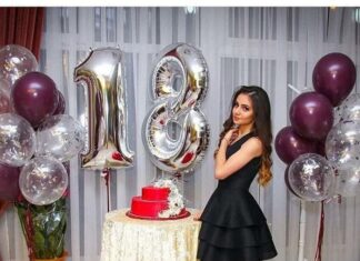 Шары-цифры на 18-ти летие