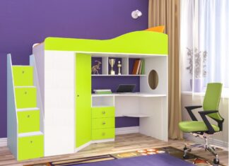 Кровать-чердак для детской комнаты
