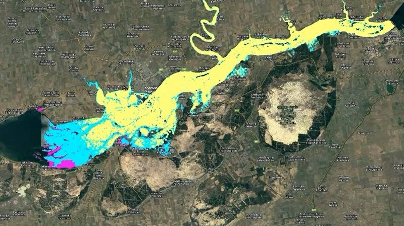 
Как выглядит карта затопления Херсонской области на 8 июня 2023 года после подрыва Каховской ГЭС                