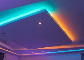 Виды натяжных потолков с подсветкой