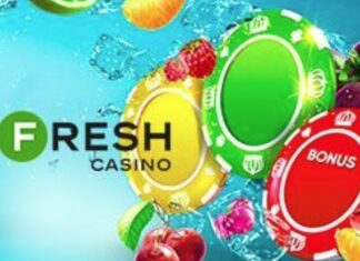 Казино Fresh :игровой зал с большой коллекцией аппаратов