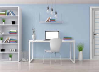 Стеллажи в кабинет и прочая мебель: как обустроить рабочую зону